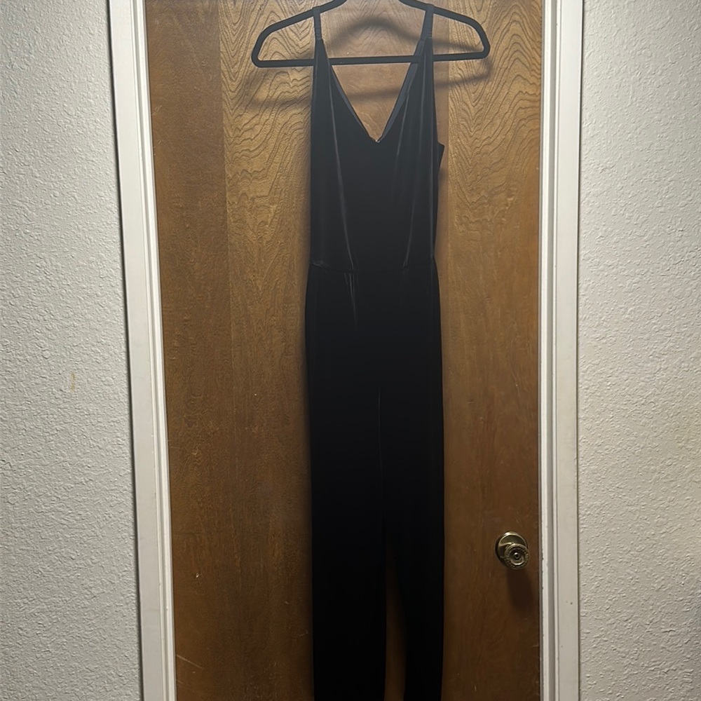 Black velvet Banana Republic jumpsuit size 8